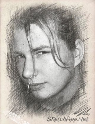 322x419 New Me On Sketch App By Captainofsquad0 - Portrait Sketch App