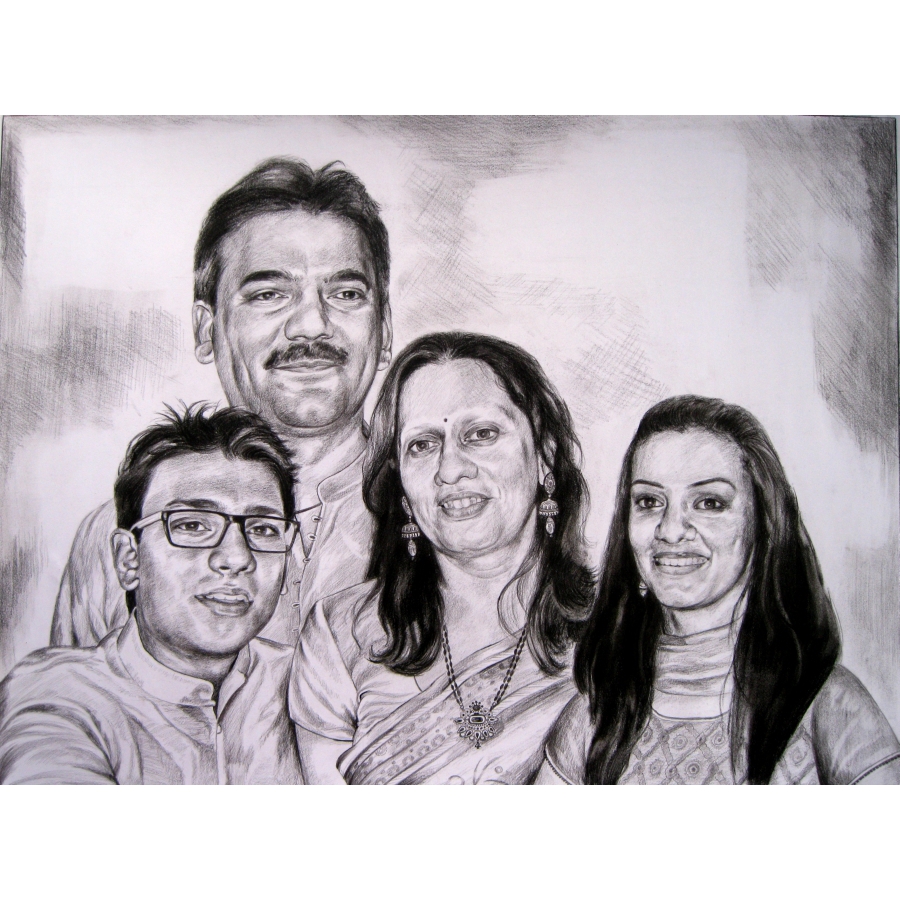 900x900 Charcoal Pencil Portrait Artists India Charcoal Sketch Artist - Portrait Sketch Artist