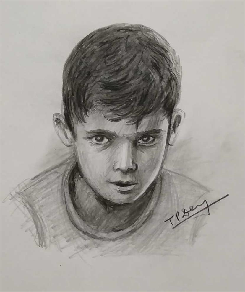 829x990 Portrait And Sketch Artist Pencil Sketch Of A Child By Tripati - Portrait Sketch Artist