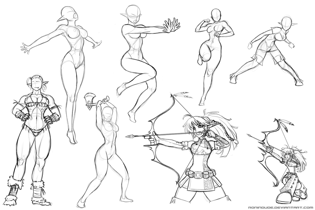 1024x683 Pose Practice 2014 May 28 By Ronindude - Pose Sketch Practice.