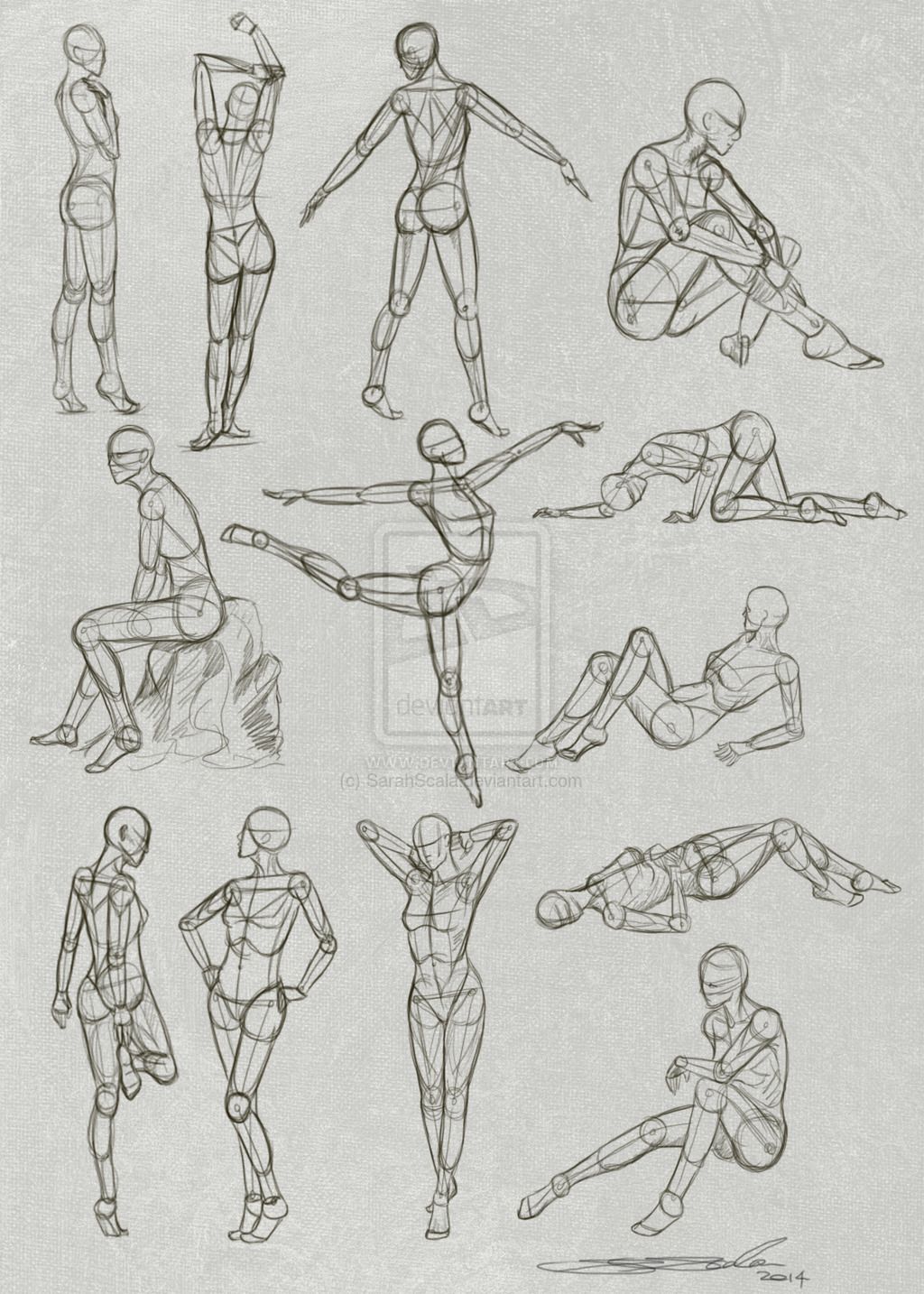 1024x1434 Pose Practice By On @ Szkice - Pose Sketch Practice