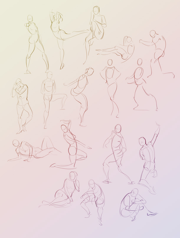 610x805 Quickposes Pose Library For Figure Amp Gesture Drawing Practice - Pose Sketch Practice