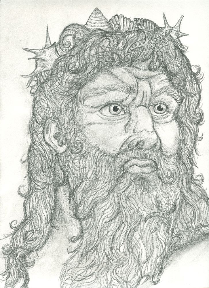726x1000 Poseidon Sketch By Acampion - Poseidon Sketch