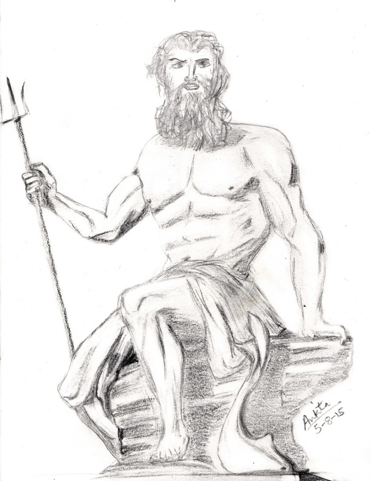 1234x1600 Sketchosphere Poseidon - Poseidon Sketch