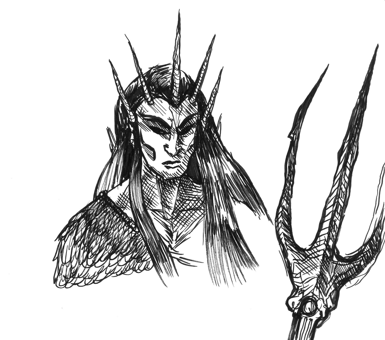 1600x1413 The Art Of Olivia Hales Moody Poseidon Sketch - Poseidon Sketch