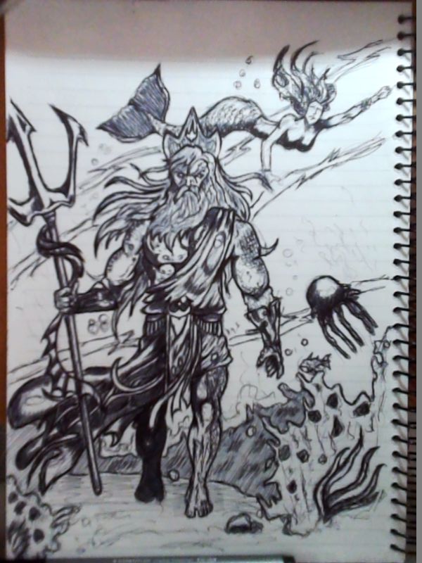 600x800 Poseidon Sketch 065 By Beastopop - Poseidon Sketch