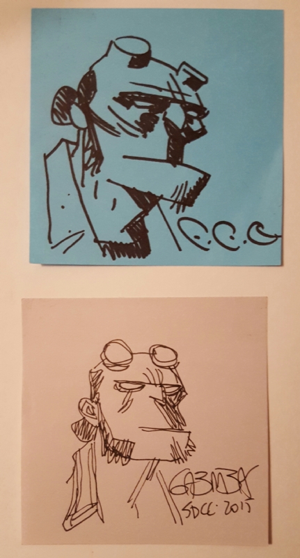 431x800 Hellboy Post It Note Sketches By Ba And Moon, In Andrew - Post It Sketches