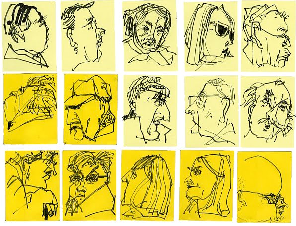 596x455 Sketchbookseduction Thanksgiving Post It People - Post It Sketches