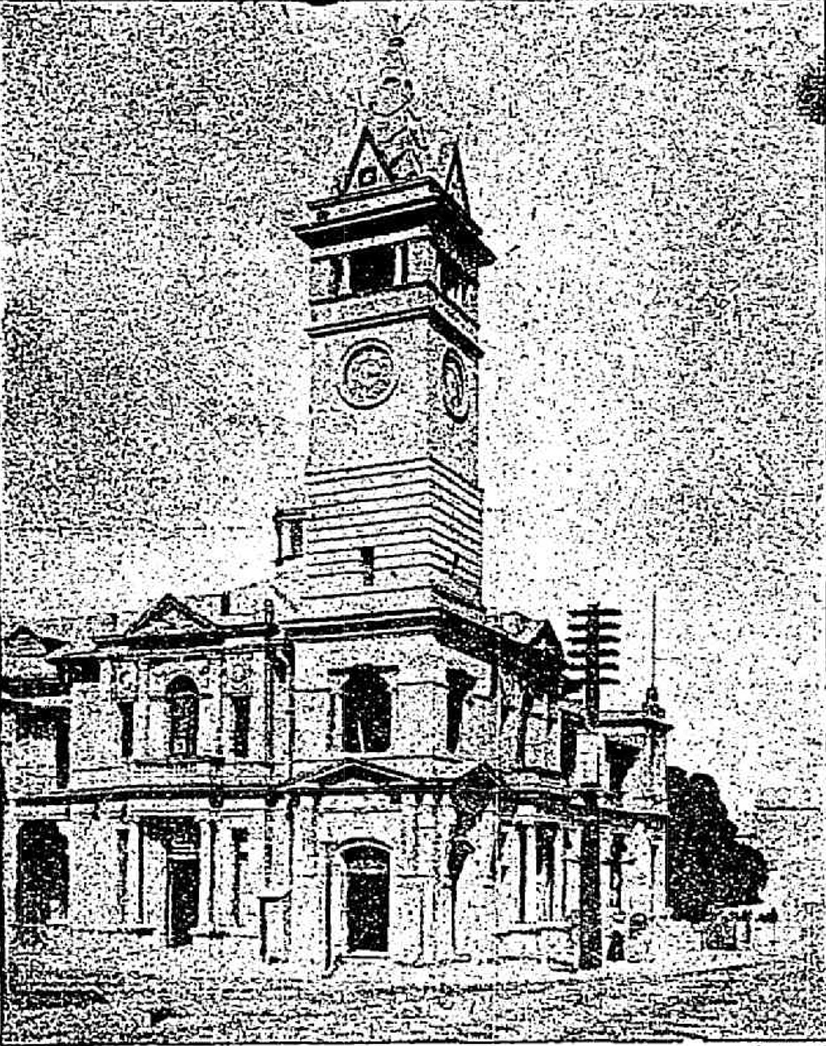 1200x1519 Charters Towers Post Office - Post Office Sketch