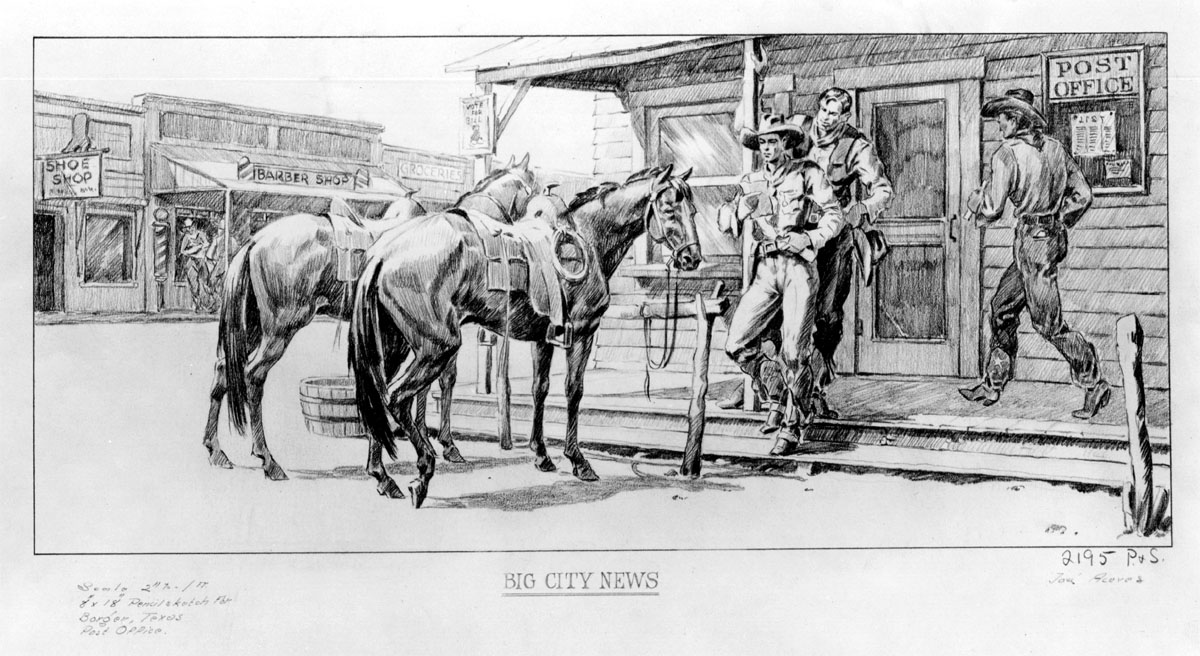 1200x656 Jose Aceves Mural - Post Office Sketch