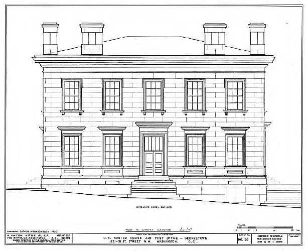 614x500 Post Office Georgetown - Post Office Sketch