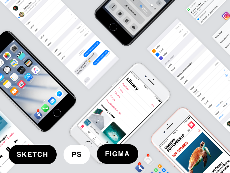 800x600 Facebook Ios 10 Sketch, Figma, Amp Psd Gui By Jeff Smith - Post Sketch