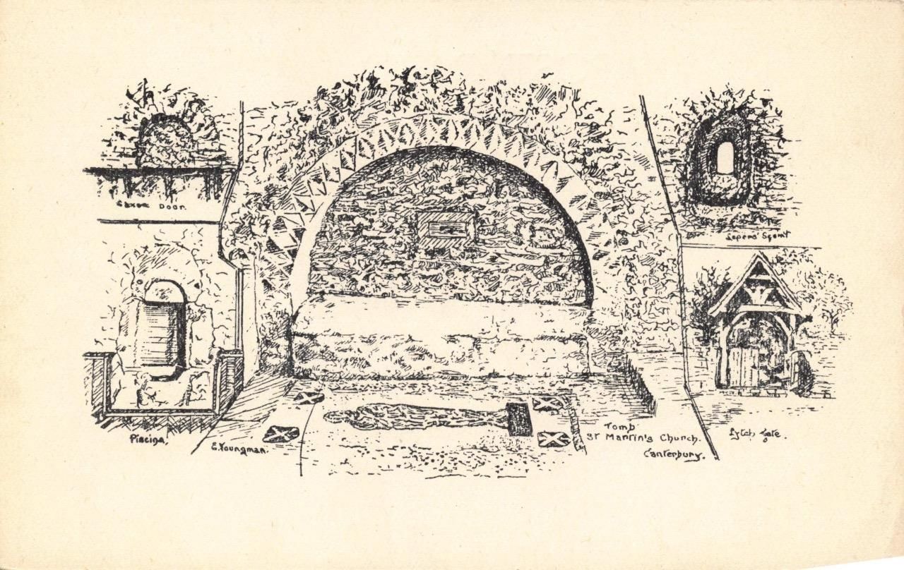 The Marstown Stone Arch Sketch Postcard