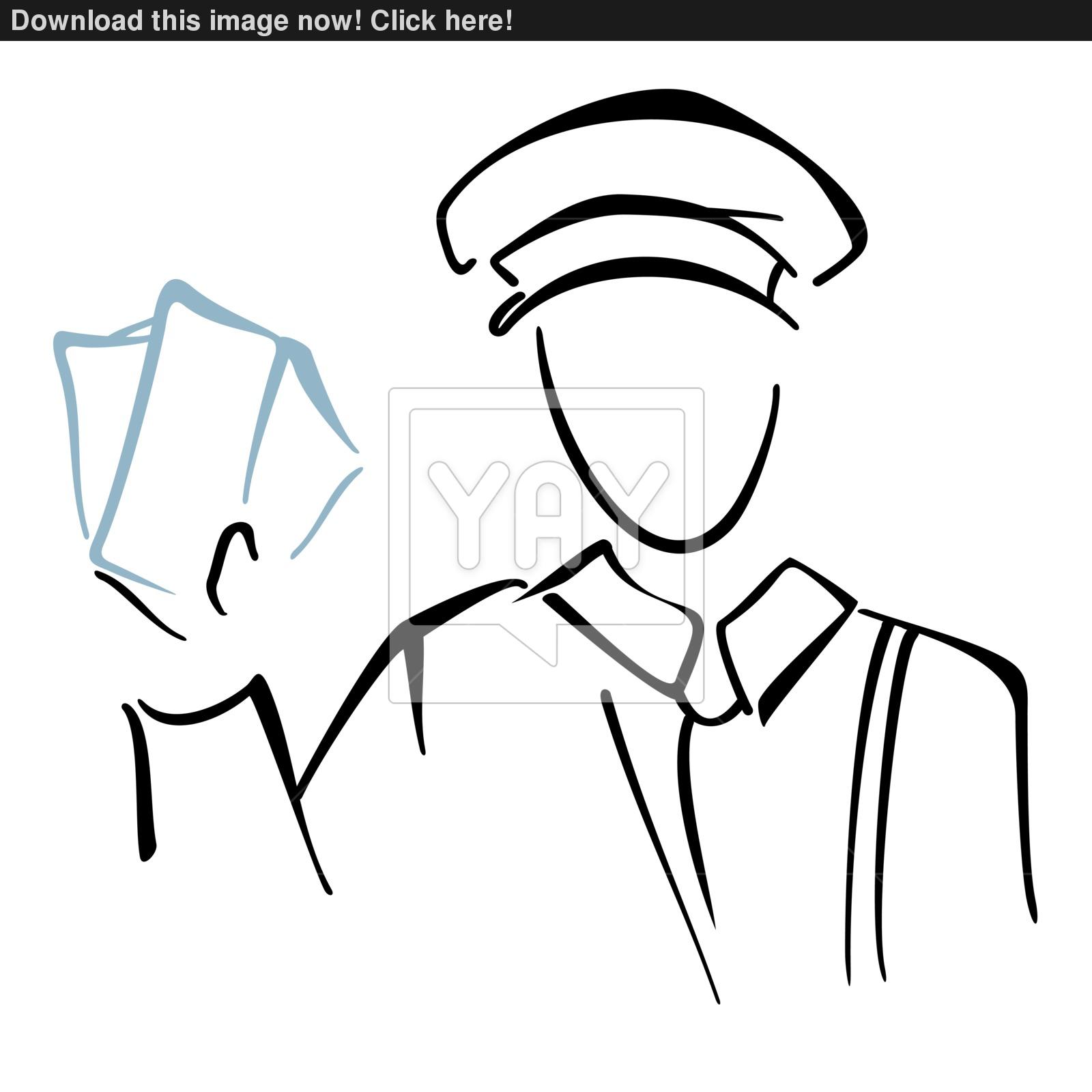 1600x1600 Postman On Sketch Vector - Postman Sketch