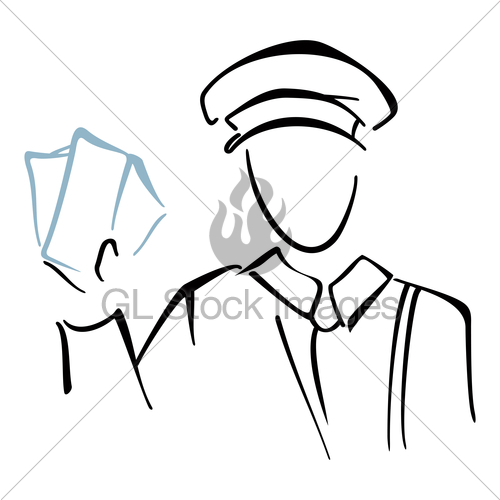 500x500 Sketch Of A Postman Gl Stock Images - Postman Sketch