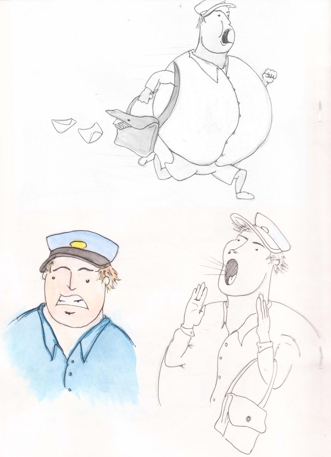 1157x1600 Animation Student October 2011 - Postman Sketch