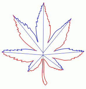 295x302 How To Draw A Pot Leaf Step 3 Art Drawings, Leaves - Pot Leaf Sketch