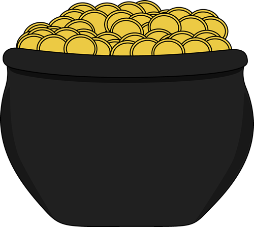 500x447 Photos Free Clipart Pot Of Gold, - Pot Of Gold Sketch