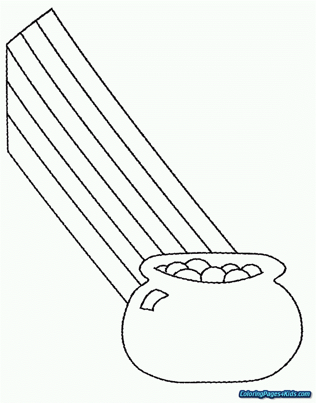 1025x1305 Coloring Pages Of Rainbow With A Pot Of Gold Coloring Pages For Kids - Pot Of Gold Sketch