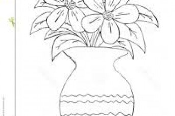 343x228 Flower Pot Drawing Picture - Pot Sketch