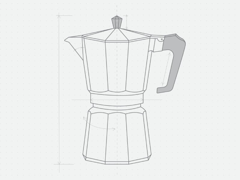 800x600 Moka Pot Sketch By Grace Noh - Pot Sketch