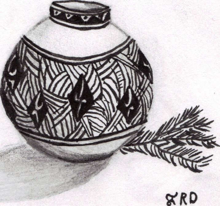 716x672 Pot Sketch By Cherokeegal1975 - Pot Sketch
