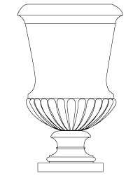 200x250 Wilsonstone Grc Garden Pots (Glass Reinforced Concrete) Balmoral - Pot Sketch