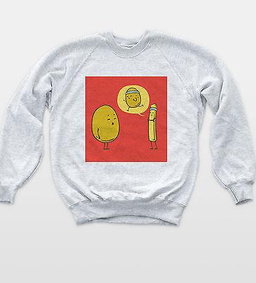 363x400 Potato Chip Sweatshirt Cute Sketch Indie Gym Fit Jumper Hipster - Potato Chip Sketch