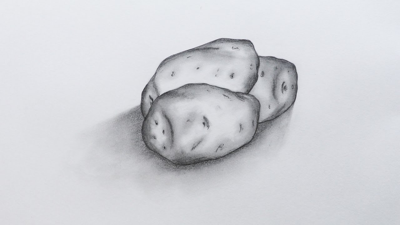 1280x720 How To Sketch A Potato - Potato Sketch