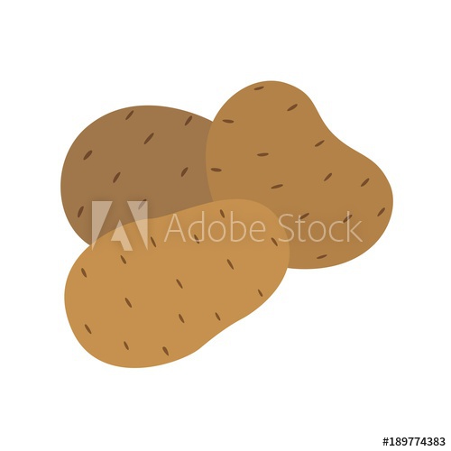500x500 Potato Vector Drawing. Isolated Hand Drawn Potatoes Heap. Detailed - Potato Sketch