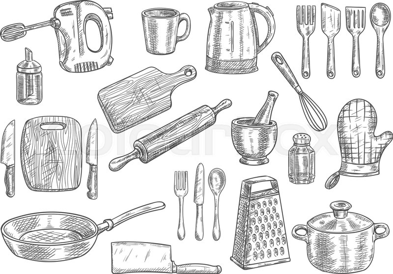 Pots And Pans Sketch at Explore collection of Pots