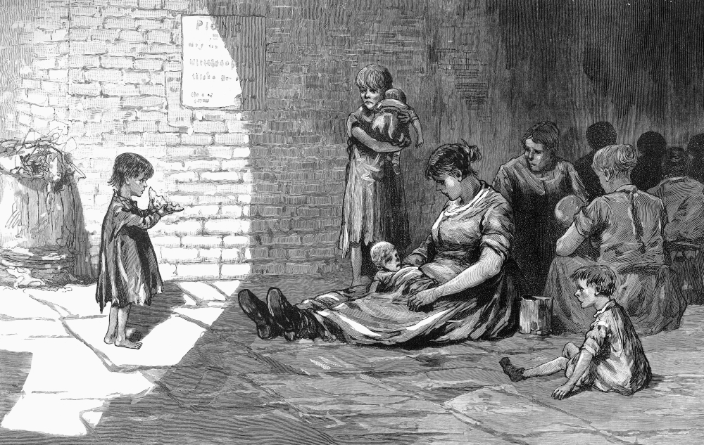 1000x633 New York Poverty 1887 Nan Alley Off Mulberry Street In Manhattan - Poverty Sketch