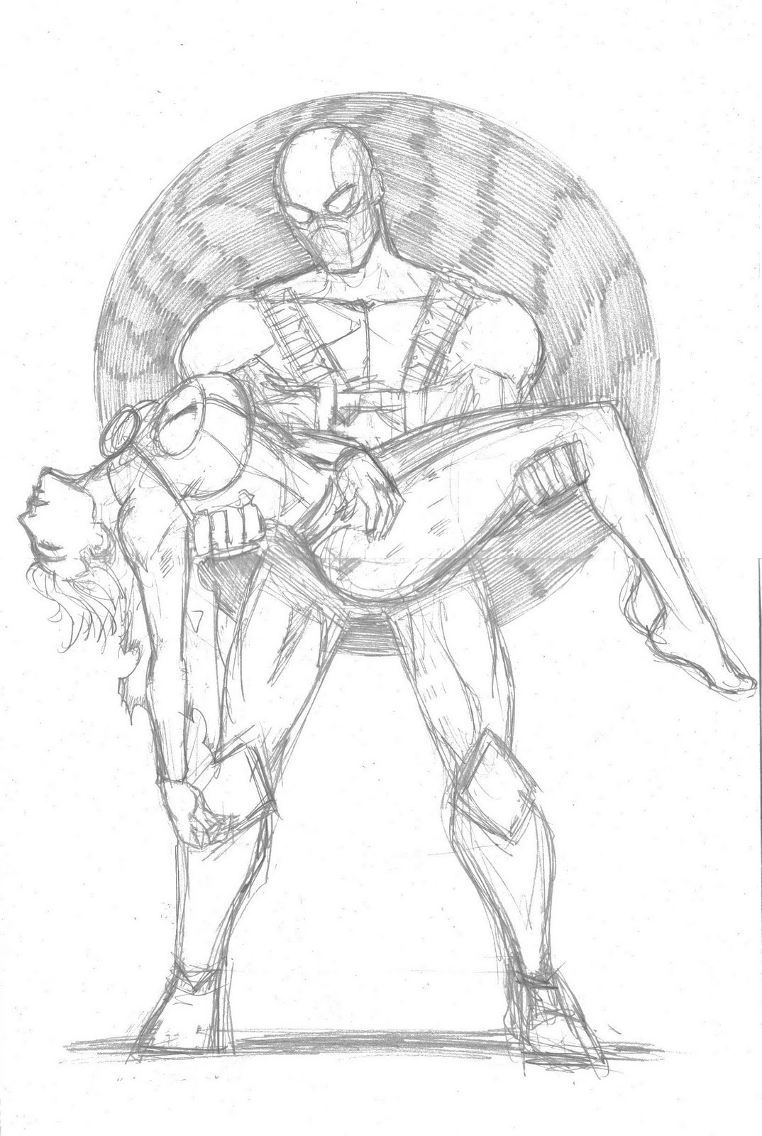 1074x1600 The Art Of Michael Powell Sketch - Power Girl Sketch