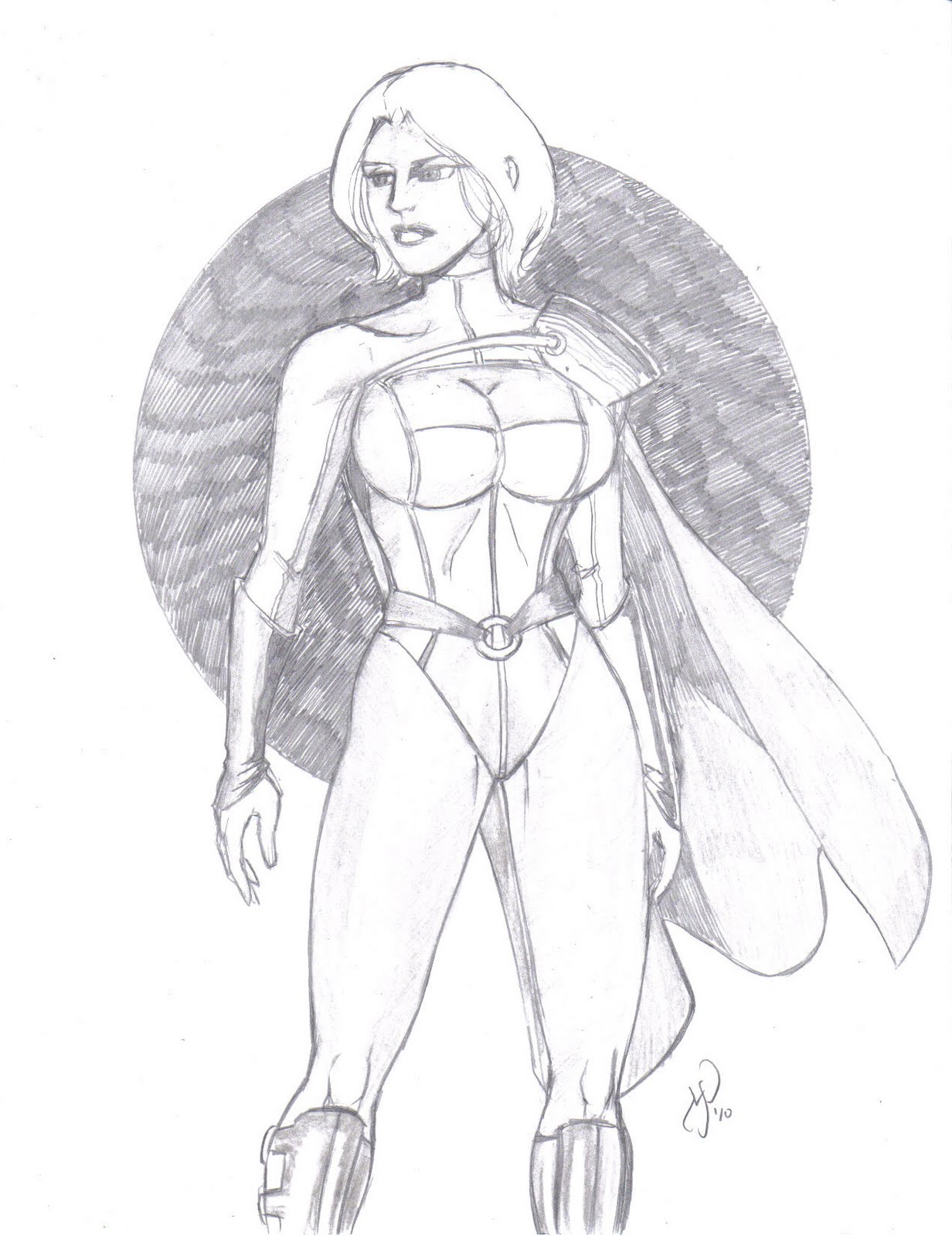 1232x1600 The Art Of Michael Powell Sketch 146 Power Girl! - Power Girl Sketch
