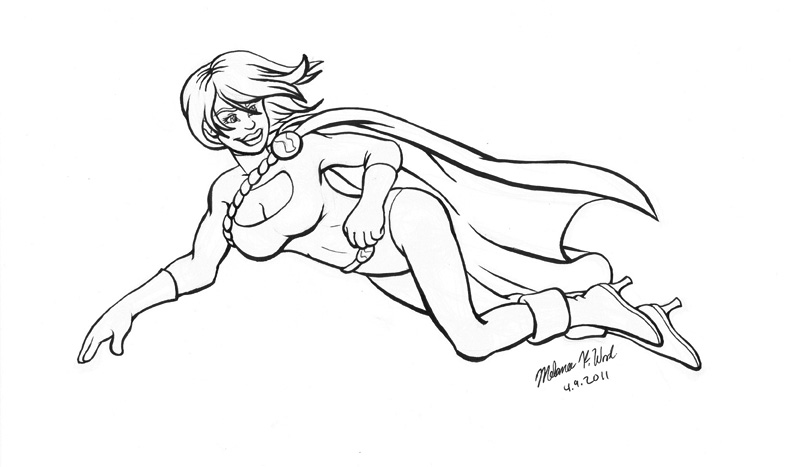 791x467 The Temple Of Cartoon Mojo Power Girl Sketch Challenge - Power Girl Sketch