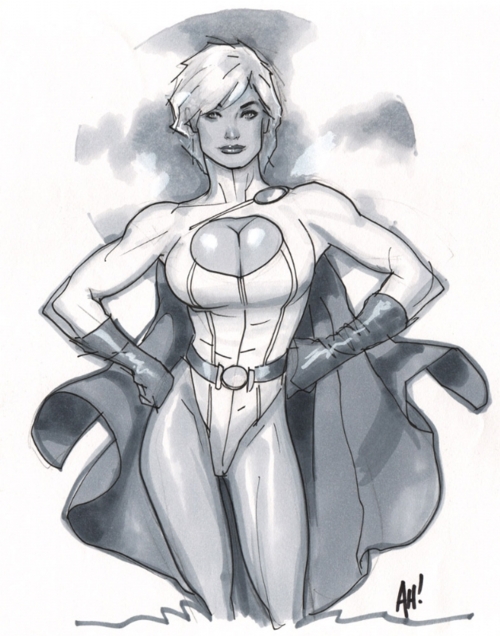 500x636 Who Is Your Favorite Power Girl Artist - Power Girl Sketch