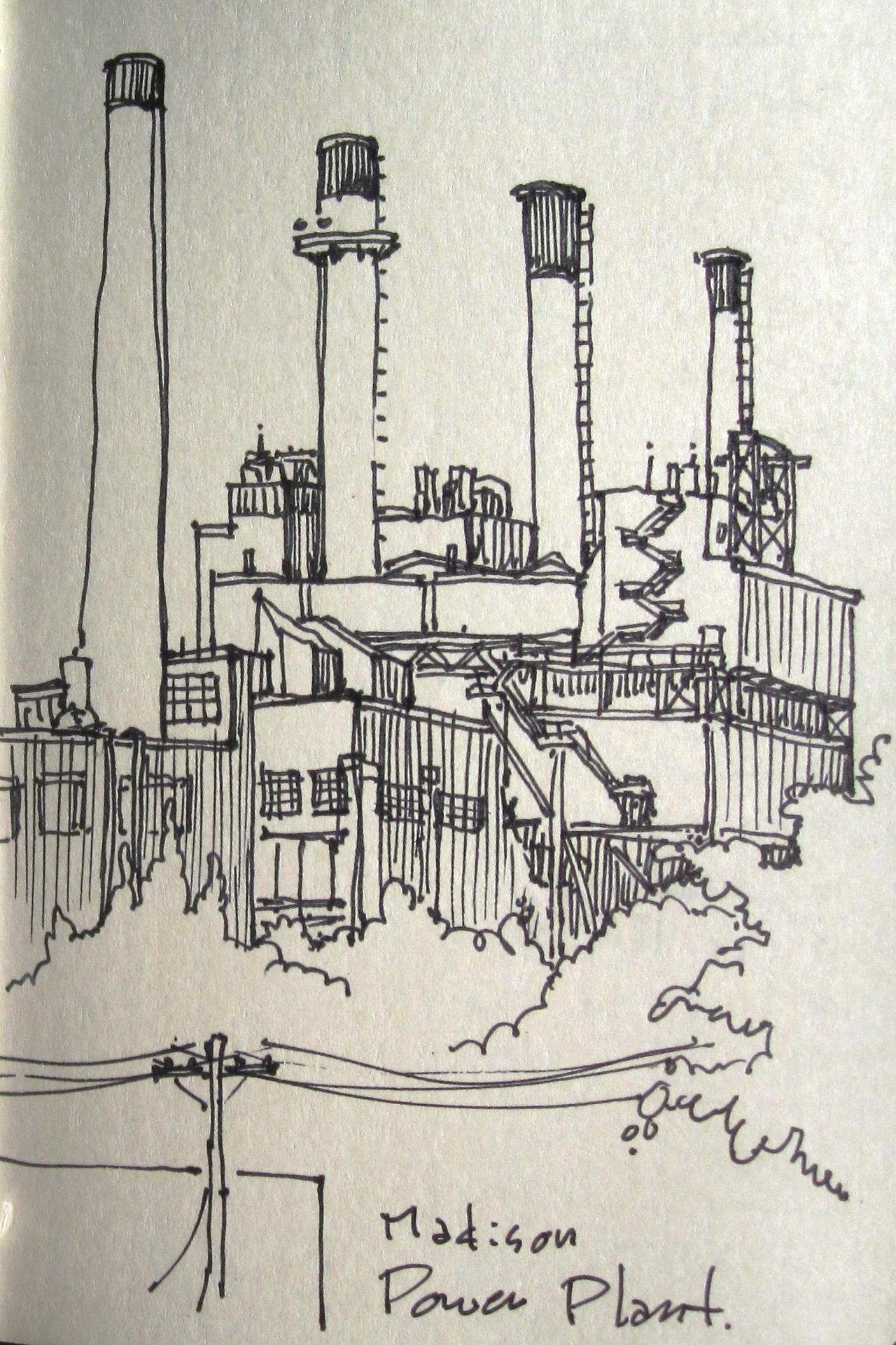 1280x1921 Jim Good Gallery - Power Plant Sketch