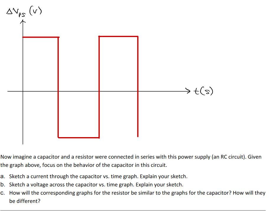 943x717 Solved Ps T(S) Now Imagine A Capacitor And A Resistor Wer - Power Supply Sketch