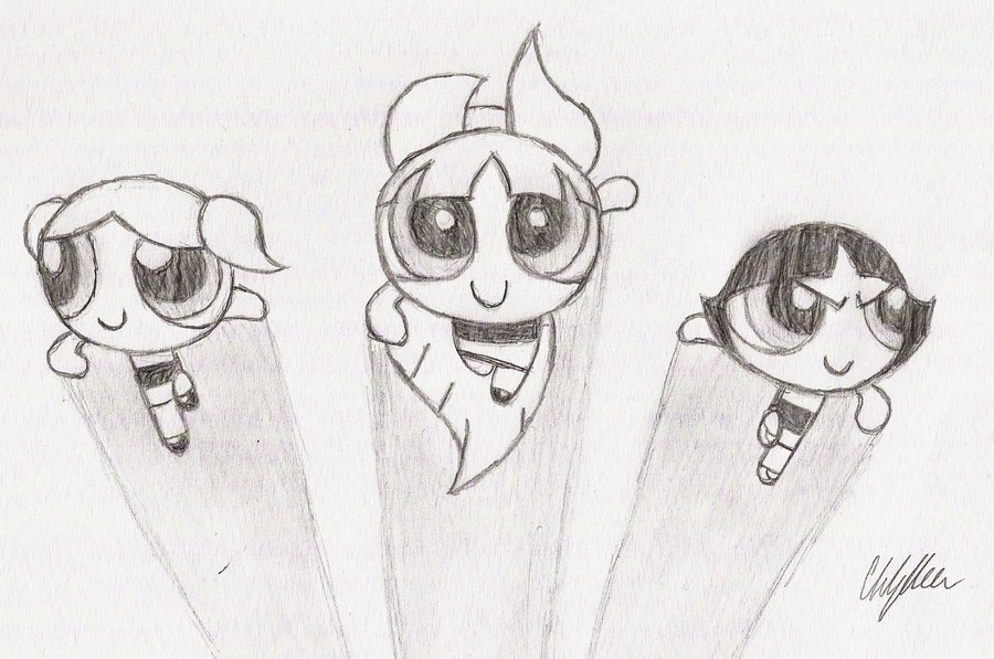 900x597 Powerpuff Girls By Foaocondawg - Powerpuff Girls Sketch
