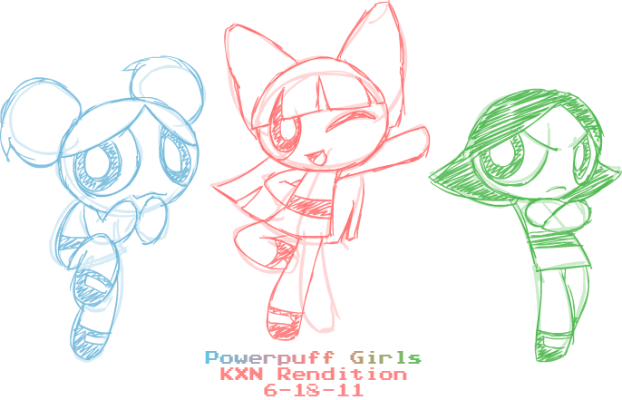686x441 Sketch - Powerpuff Girls Sketch