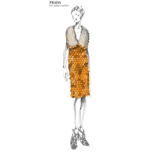 532x532 Miuccia Prada Dresses Sketches For The Great Gatsby Fashion - Prada Sketches
