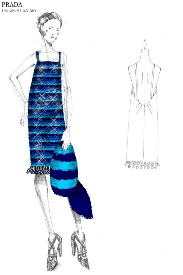614x920 Miuccia Prada Releases Sketches Of Her Great Gatsby Costume Designs - Prada Sketches