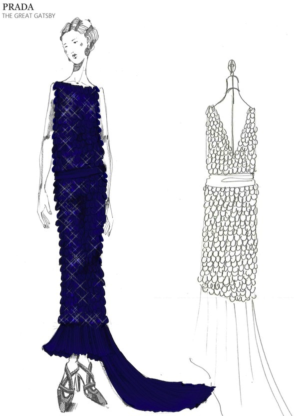 589x832 Top 10 Gatsby Costumes By Prada - Prada Sketches