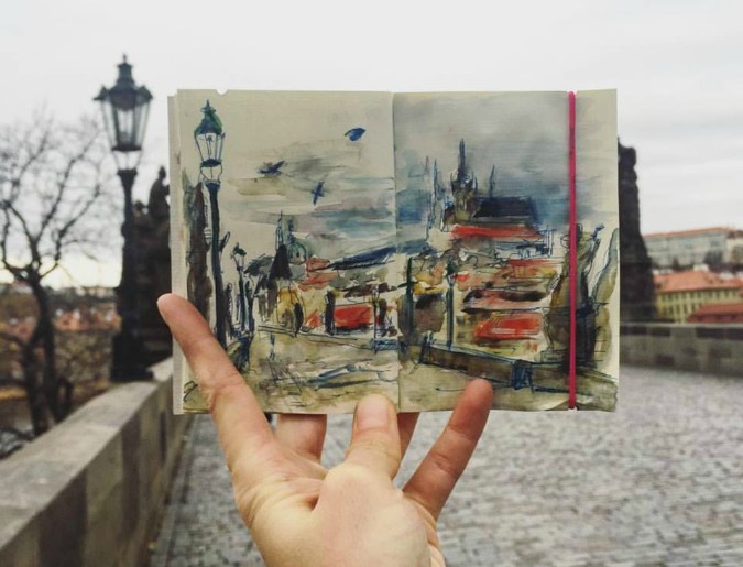 675x515 A Sketch Of Prague, Every Day For A Year - Prague Sketch