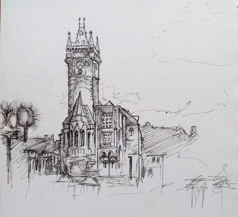 900x821 Clock Sketch Drawings Clocks, Sketches And Prague - Prague Sketch