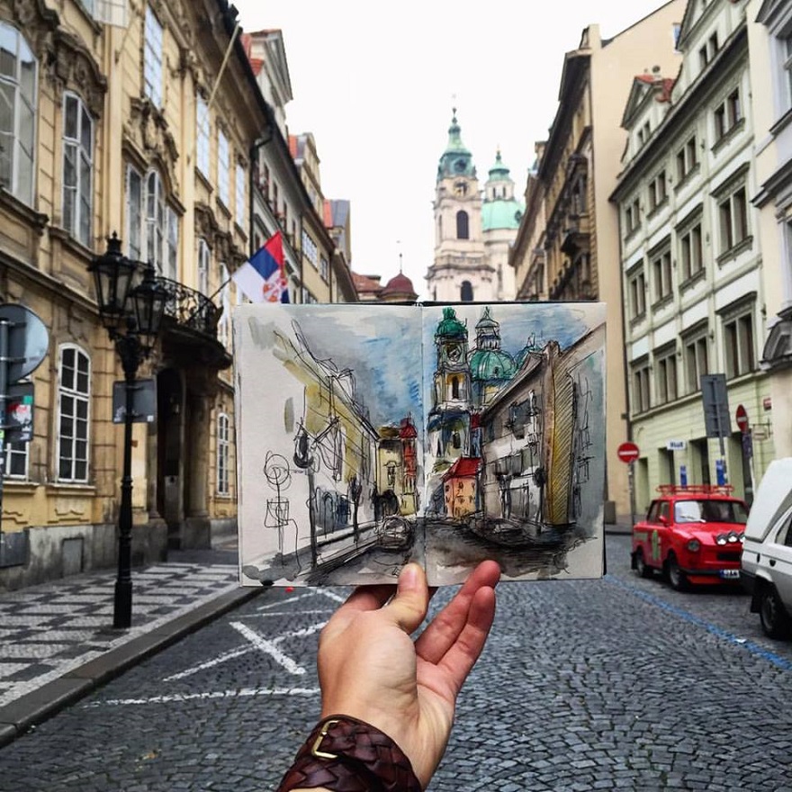 880x880 Little Sketches Of Prague Photographed On Location By Ieva Ozola - Prague Sketch