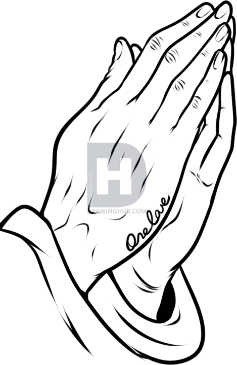 469x720 How To Draw Praying Hands Tattoo, Step By Step, Drawing Guide, By - Praying Hands Sketch
