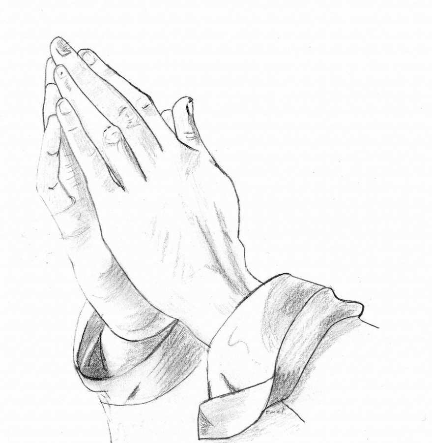 879x900 Praying Hands Photos Of Prayer Hands Drawings Drawings To Draw - Praying Hands Sketch