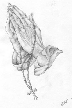236x354 Drawings Of Crosses With Praying Hands Praying Hands Drawing - Praying Hands Tattoo Sketch