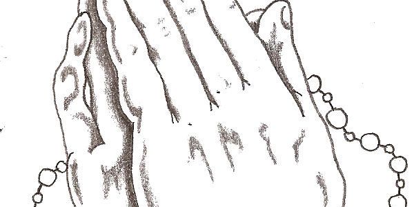 600x300 Praying Hands Tattoo Sketch Photo - Praying Hands Tattoo Sketch